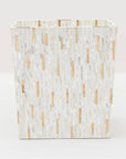 Pigeon and Poodle Cortona Rectangular Wastebasket, Tapered