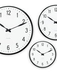 Station Wall Clock, White/Black, Small, Ø: 6.3"