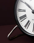 Roman Table Clock, White/Black, Ø: 4.3"