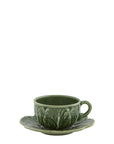 Cabbage Tea Cup & Saucer Mugs Bordallo Pinheiro