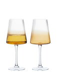 Empire Wine Glasses Amber, Set of 2 Wine Glasses Anton Studio Designs