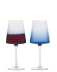 Empire Wine Glasses Blue, Set of 2 Wine Glasses Anton Studio Designs