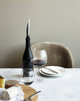 Grand Cru Barware Pouring, Aerating, and Decanting Stopper, Black/Steel
