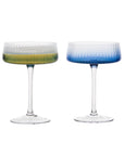 Empire Champagne Saucers Blue, Set of 2