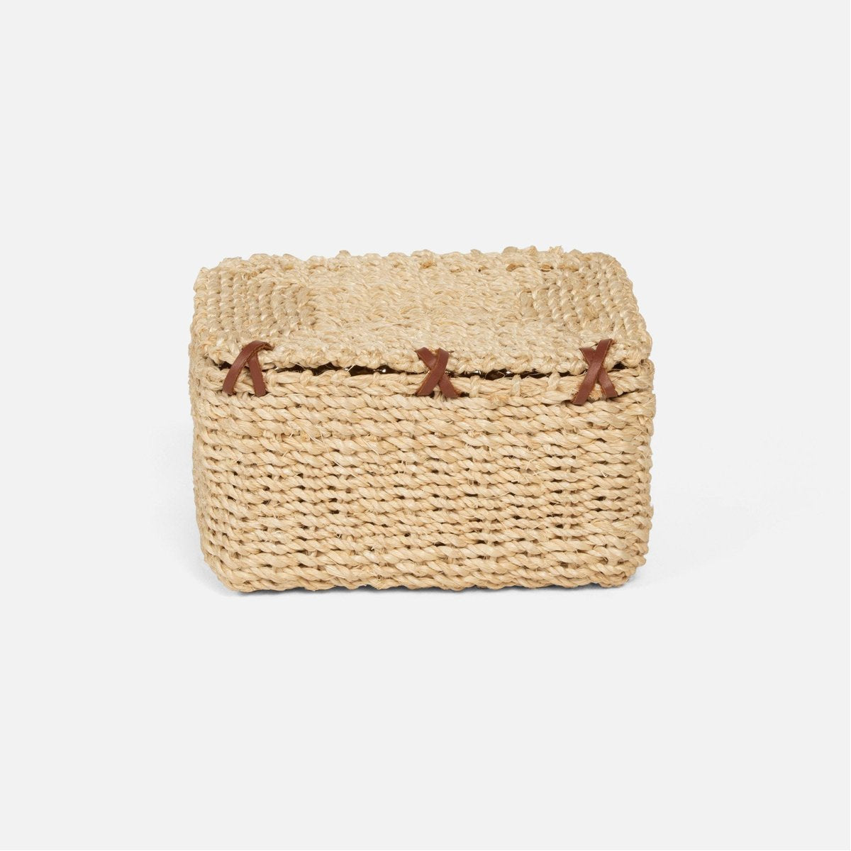 Pigeon and Poodle Linares Natural Abaca Fiber Boxes, 2-Piece Set