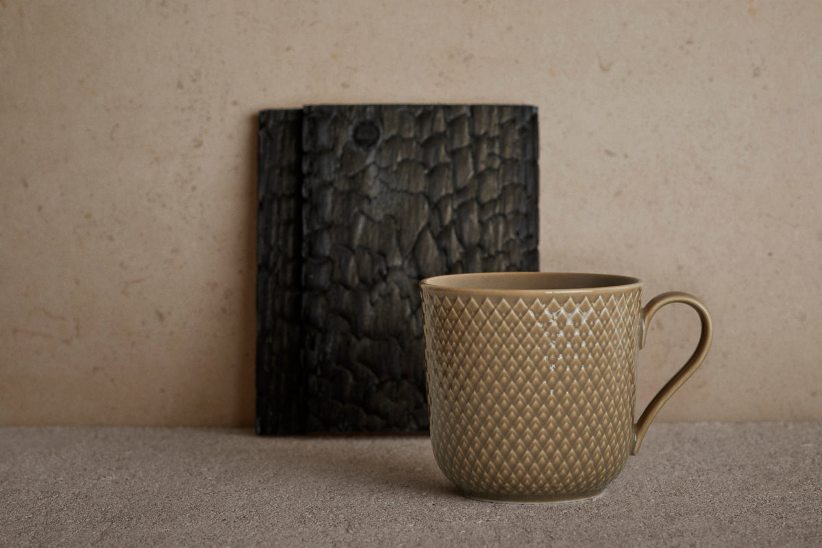 Rhombe Earth Mug with Handle, 13.2 Oz