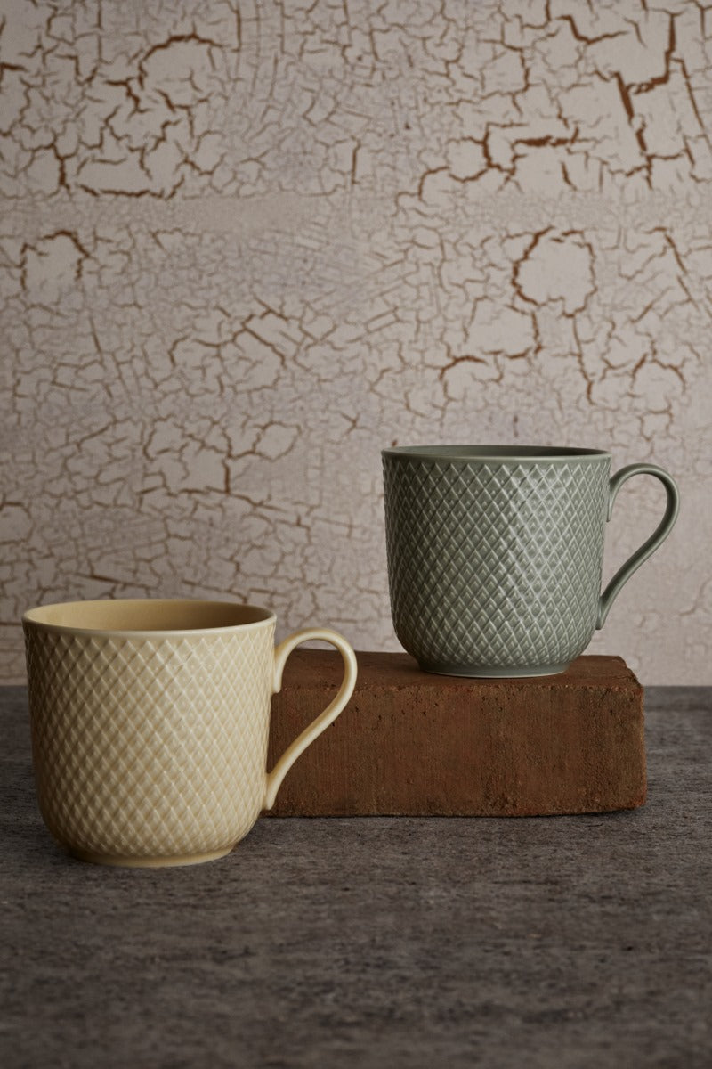 Rhombe Earth Mug with Handle, 13.2 Oz