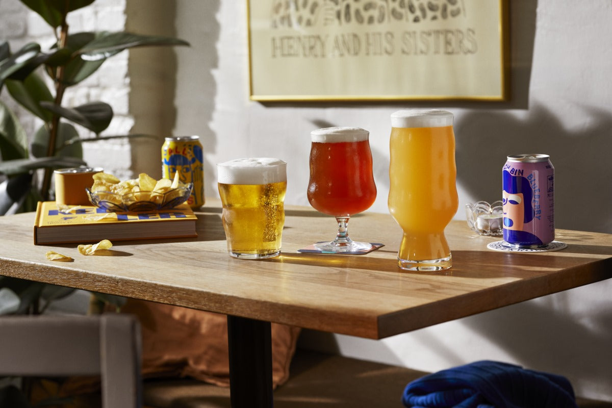 Holmegaard x Mikkeller Pint Beer Glass, Clear, 13.5 Oz, Set of 2
