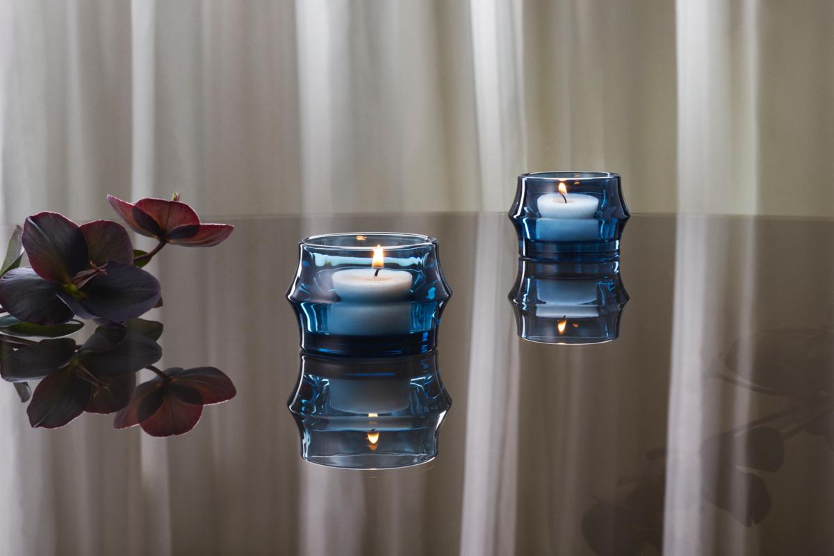 ARC Tealight Holder, Dark Blue, Set of 2